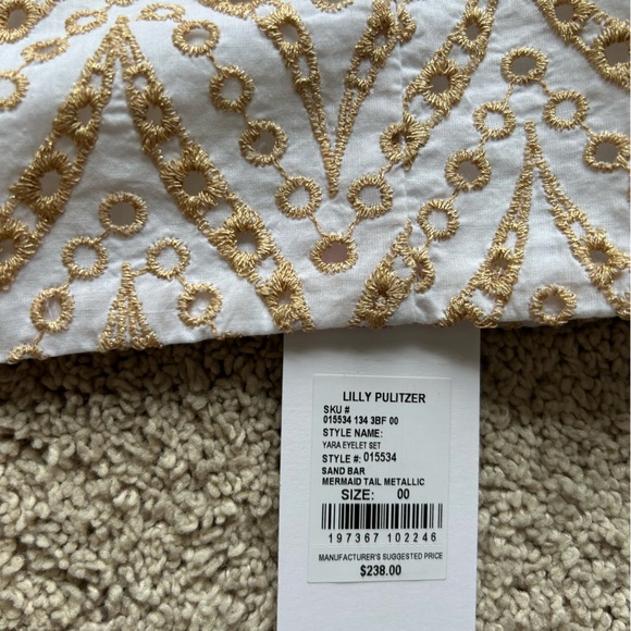 Lilly Pulitzer Yara Eyelet Set (NWT, size 00) - Picture 3 of 4